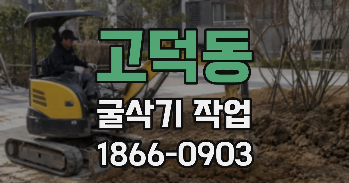 고덕동 굴삭기 작업