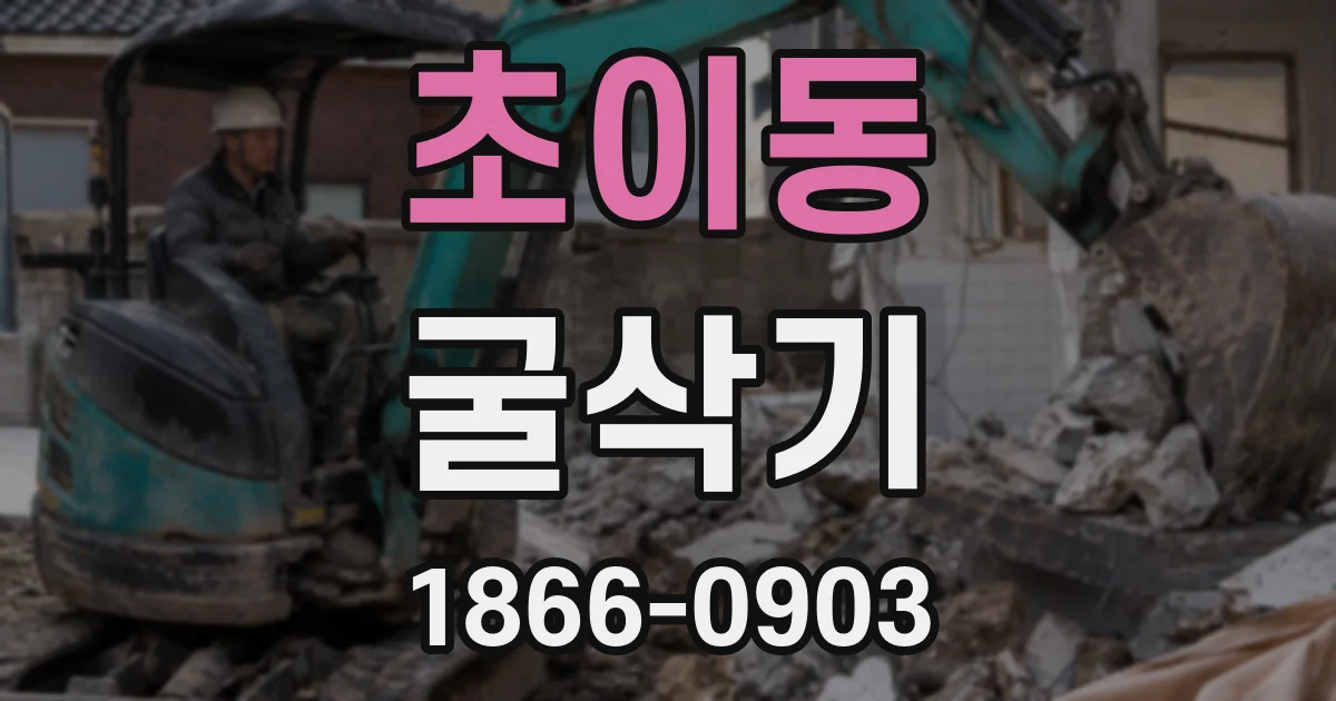 초이동 굴삭기