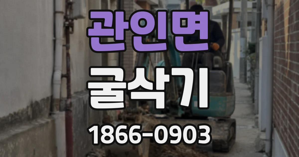 관인면 굴삭기