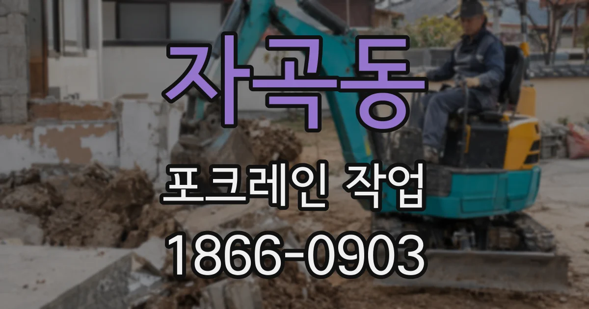 자곡동 포크레인 작업