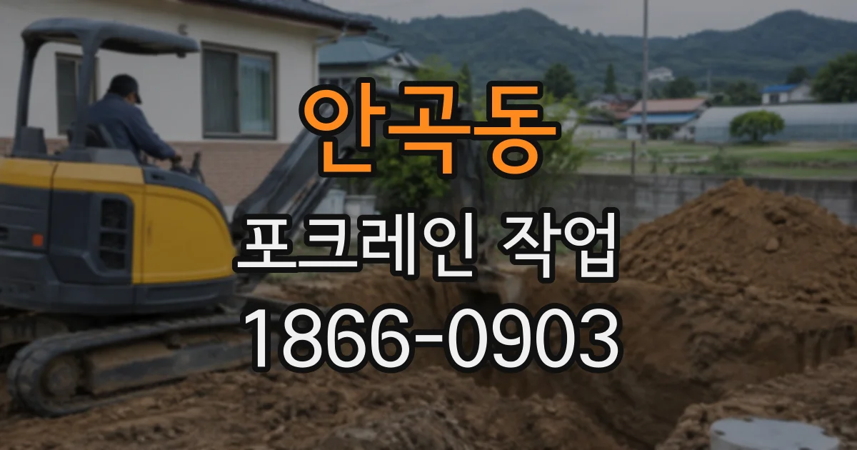 안곡동 포크레인작업