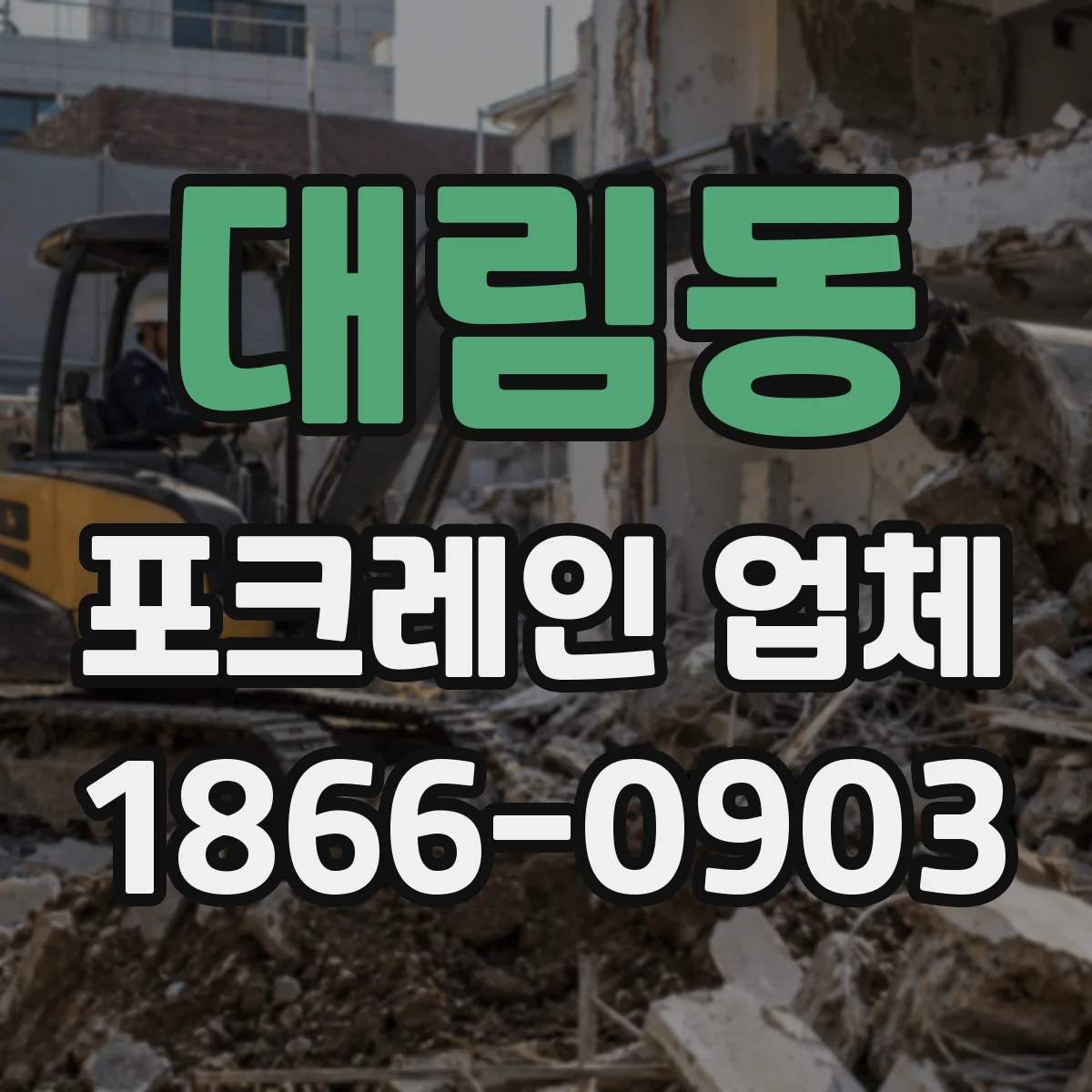 대림동 포크레인 업체
