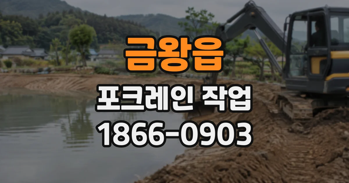 금왕읍 포크레인작업