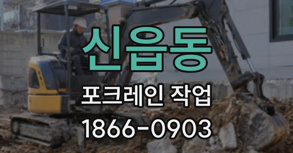신읍동 포크레인 작업