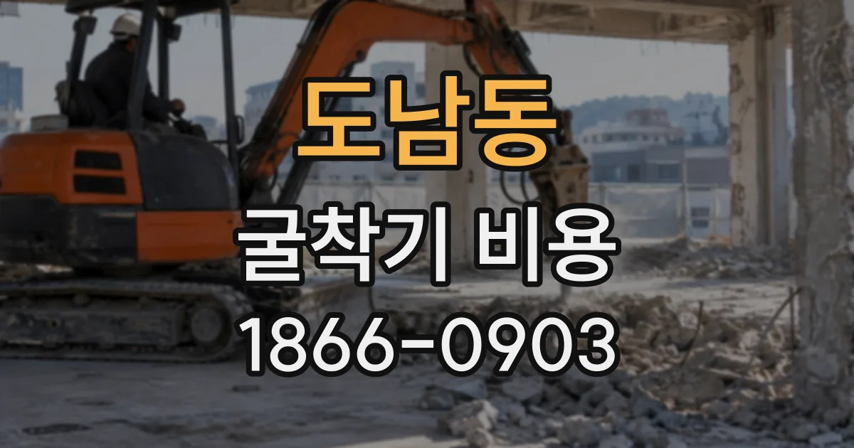 도남동 굴착기비용