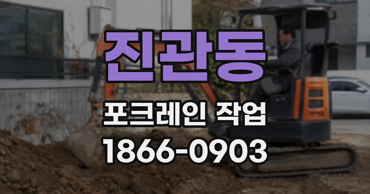 진관동 포크레인 작업