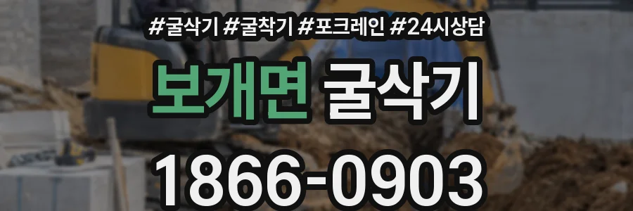 보개면 굴삭기