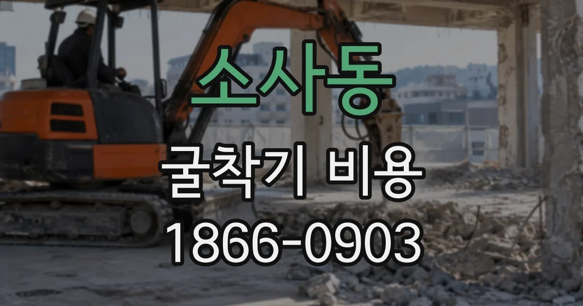 소사동 굴착기비용