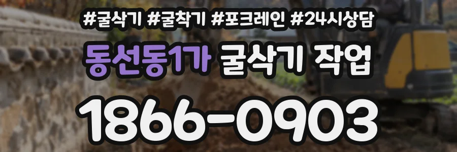 동선동1가 굴삭기 작업