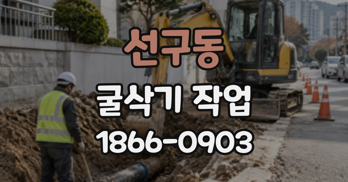 선구동 굴삭기작업