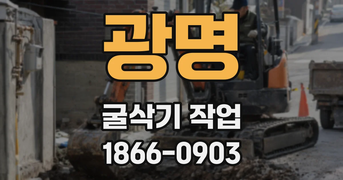 광명 굴삭기 작업