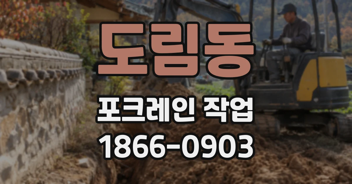 도림동 포크레인 작업
