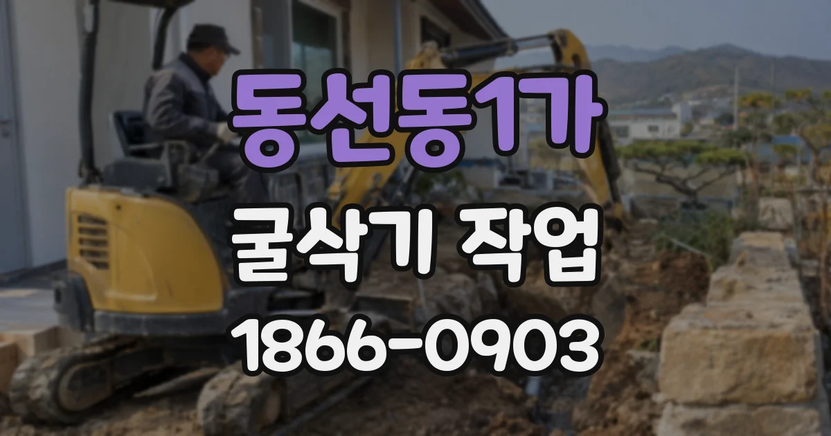 동선동1가 굴삭기 작업