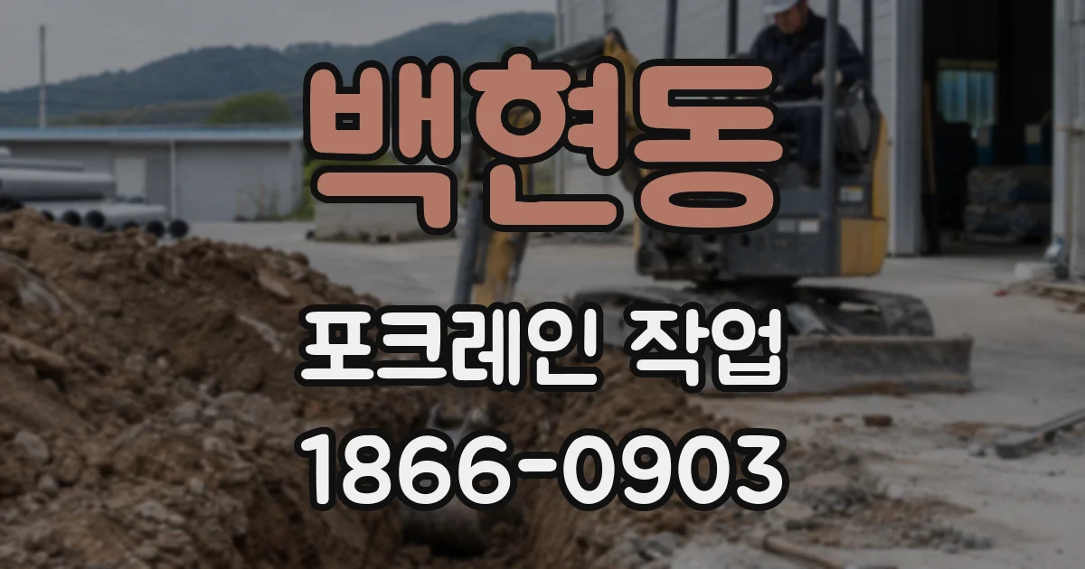 백현동 포크레인 작업