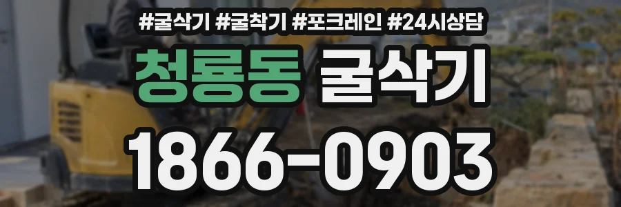 청룡동 굴삭기