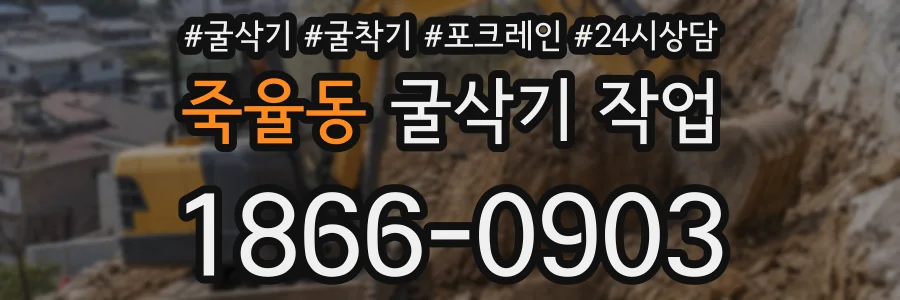 죽율동 굴삭기 작업