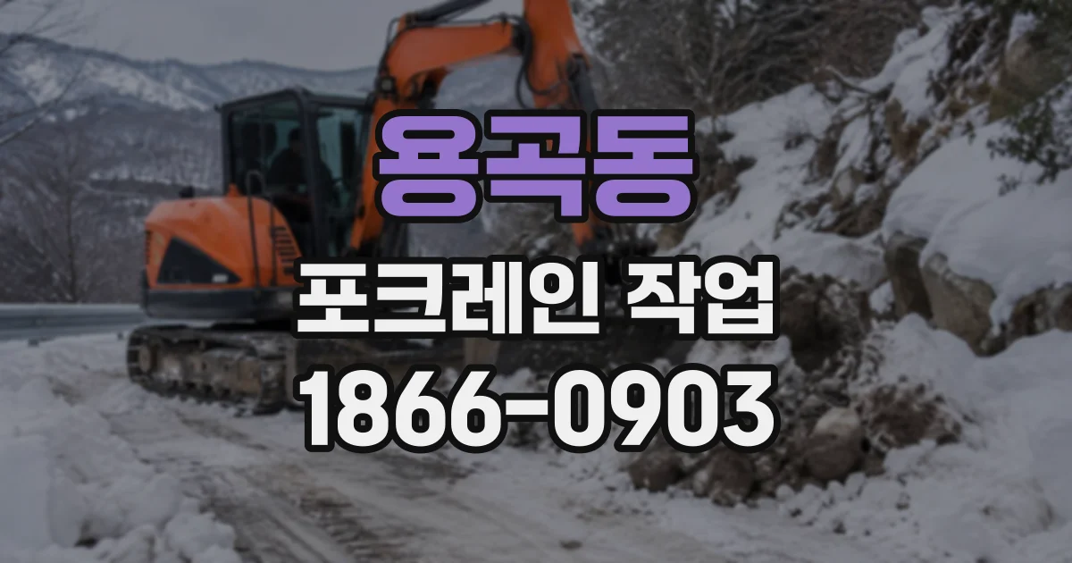 용곡동 포크레인작업