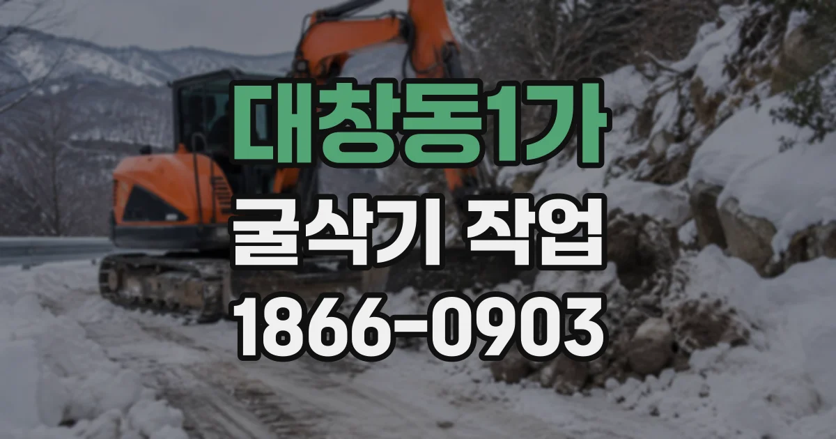 대창동1가 굴삭기작업