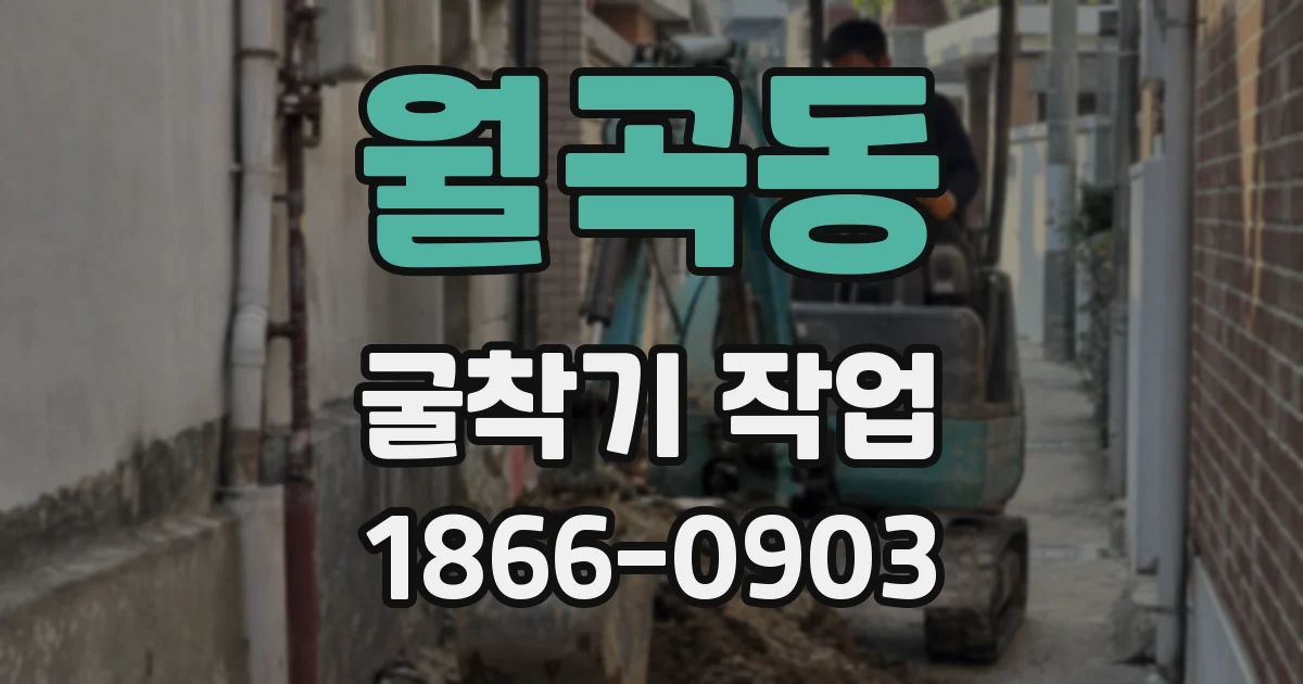 월곡동 굴착기 작업