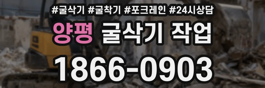 양평 굴삭기 작업