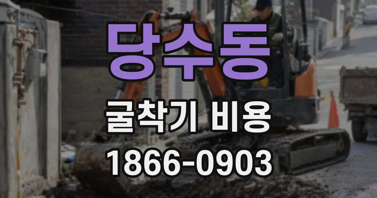 당수동 굴착기 비용