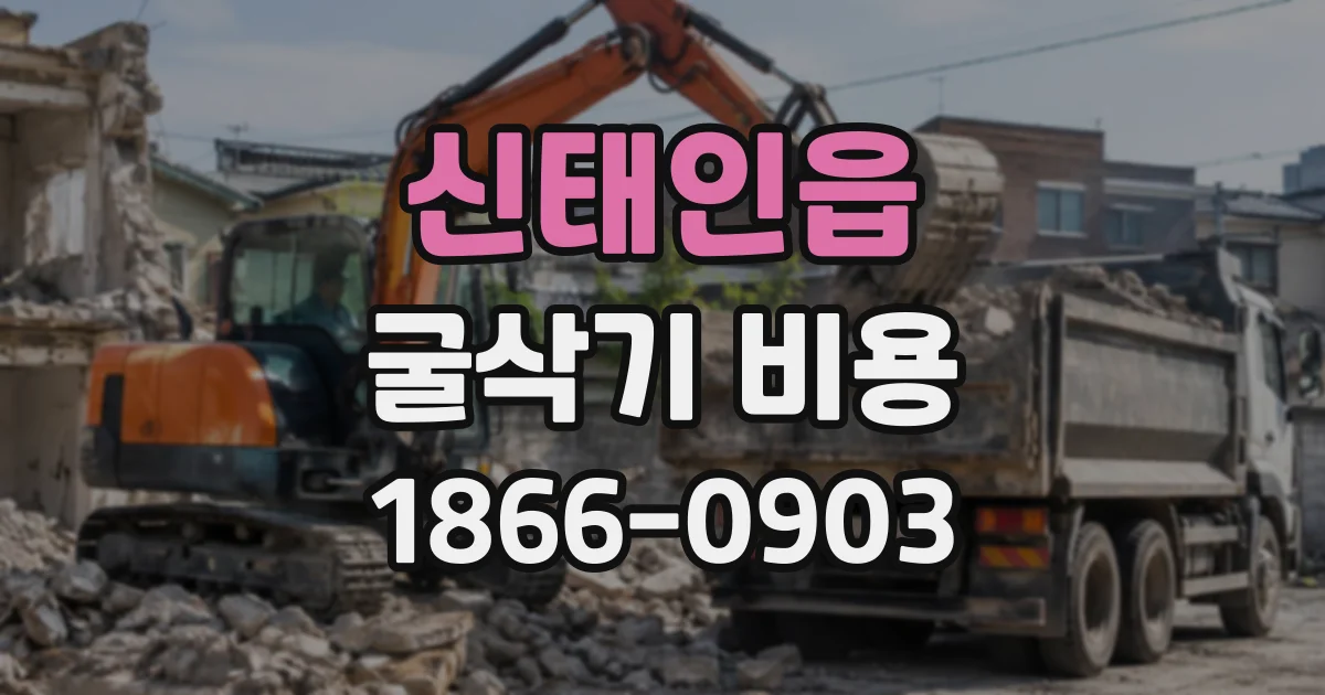 신태인읍 굴삭기비용