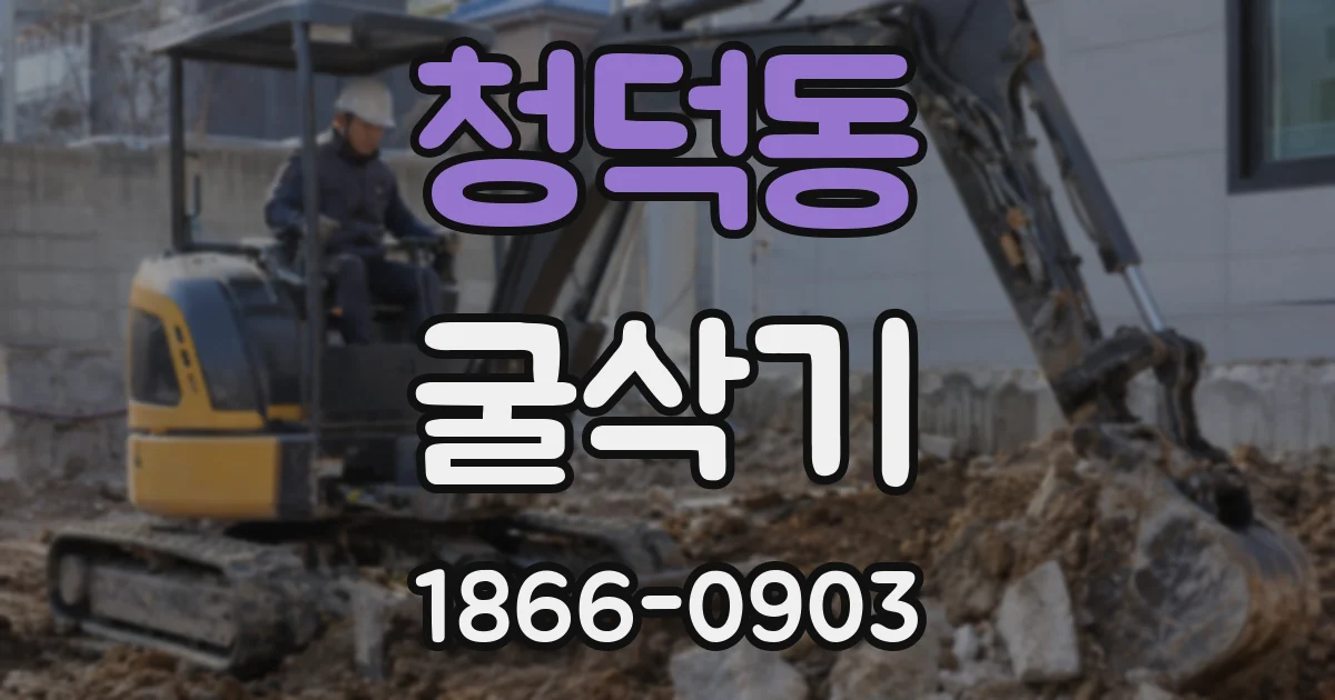 청덕동 굴삭기