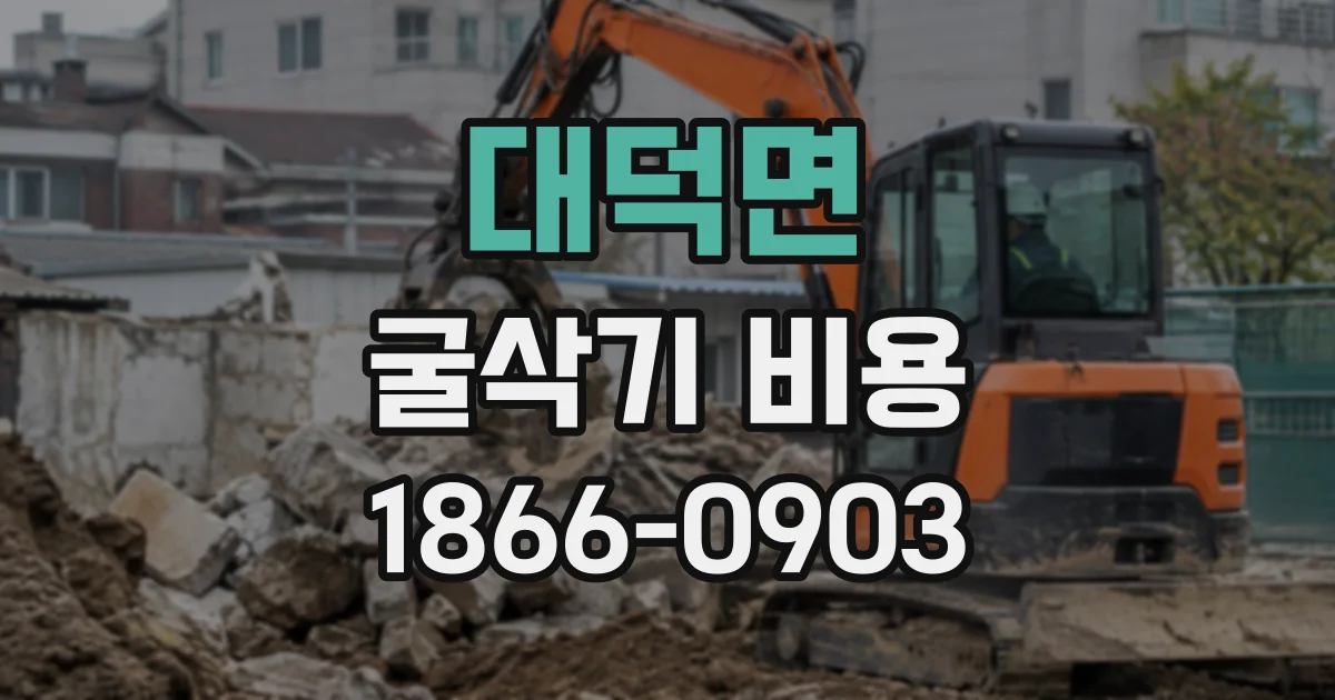 대덕면 굴삭기비용