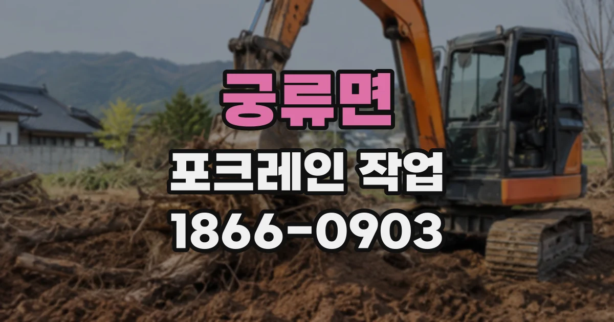 궁류면 포크레인작업