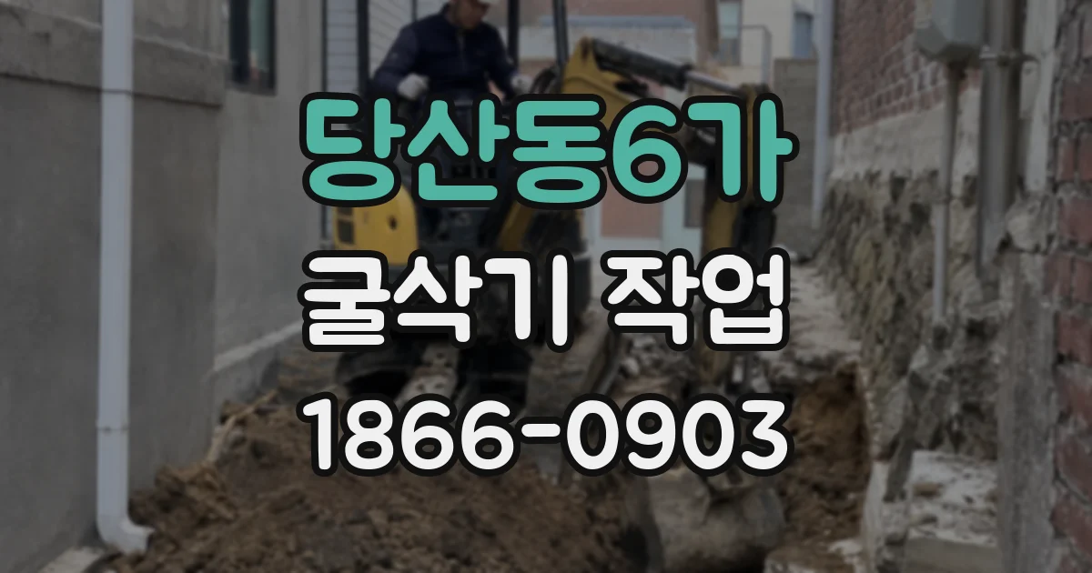 당산동6가 굴삭기 작업