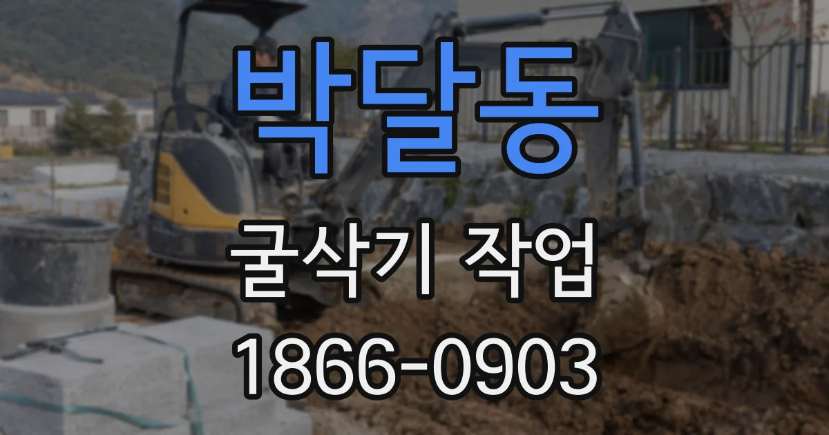 박달동 굴삭기 작업