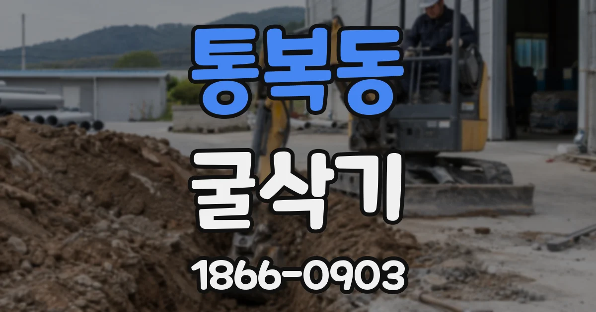 통복동 굴삭기