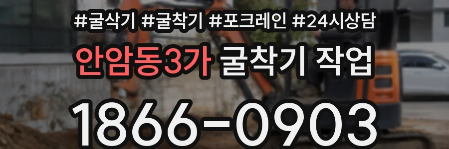 안암동3가 굴착기 작업