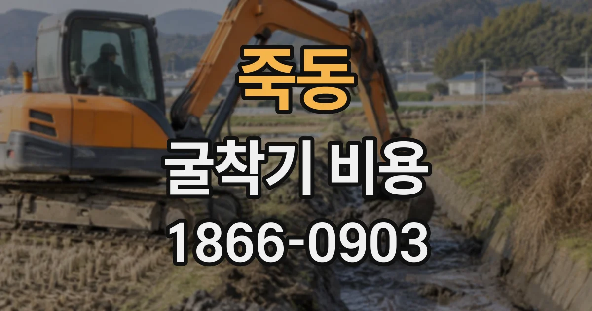 죽동 굴착기비용