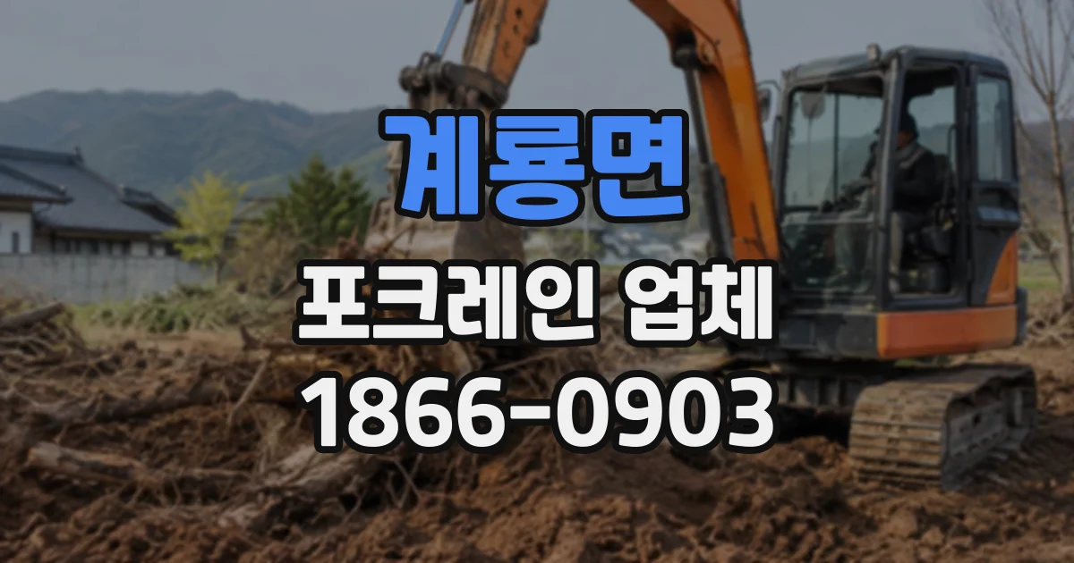 계룡면 포크레인업체