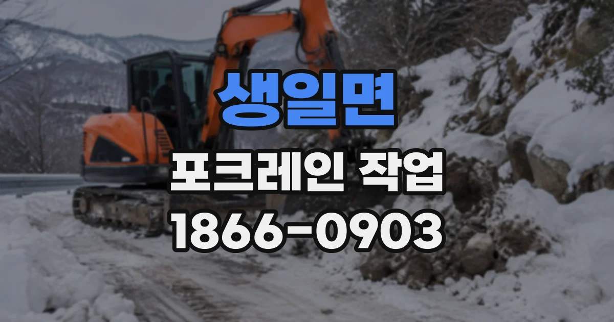 생일면 포크레인작업