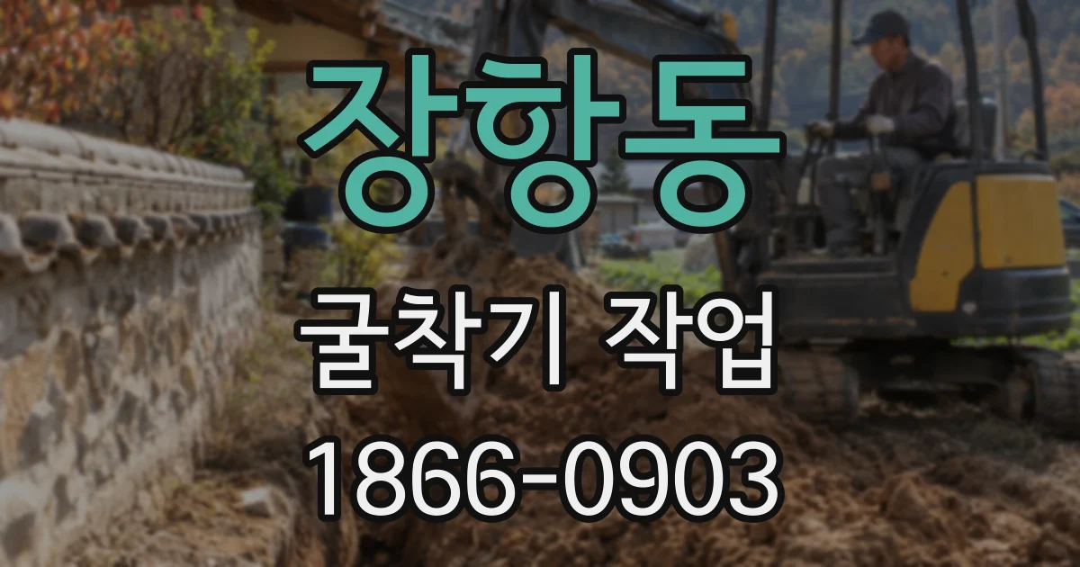 장항동 굴착기 작업