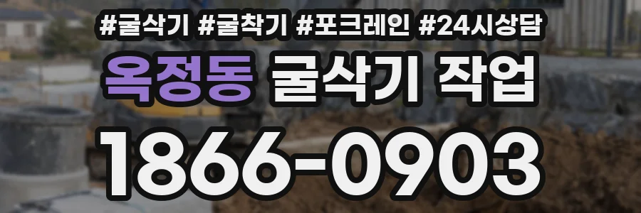 옥정동 굴삭기 작업