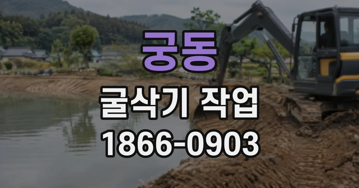 궁동 굴삭기작업