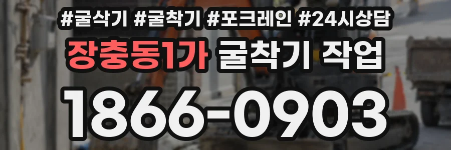 장충동1가 굴착기 작업