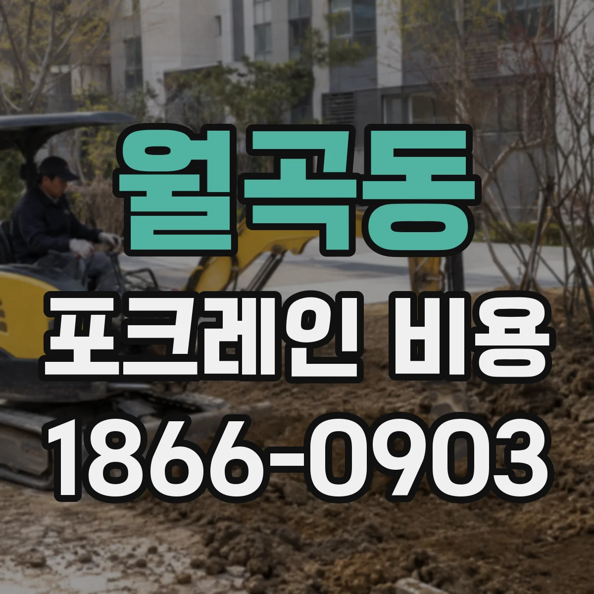 월곡동 포크레인 비용