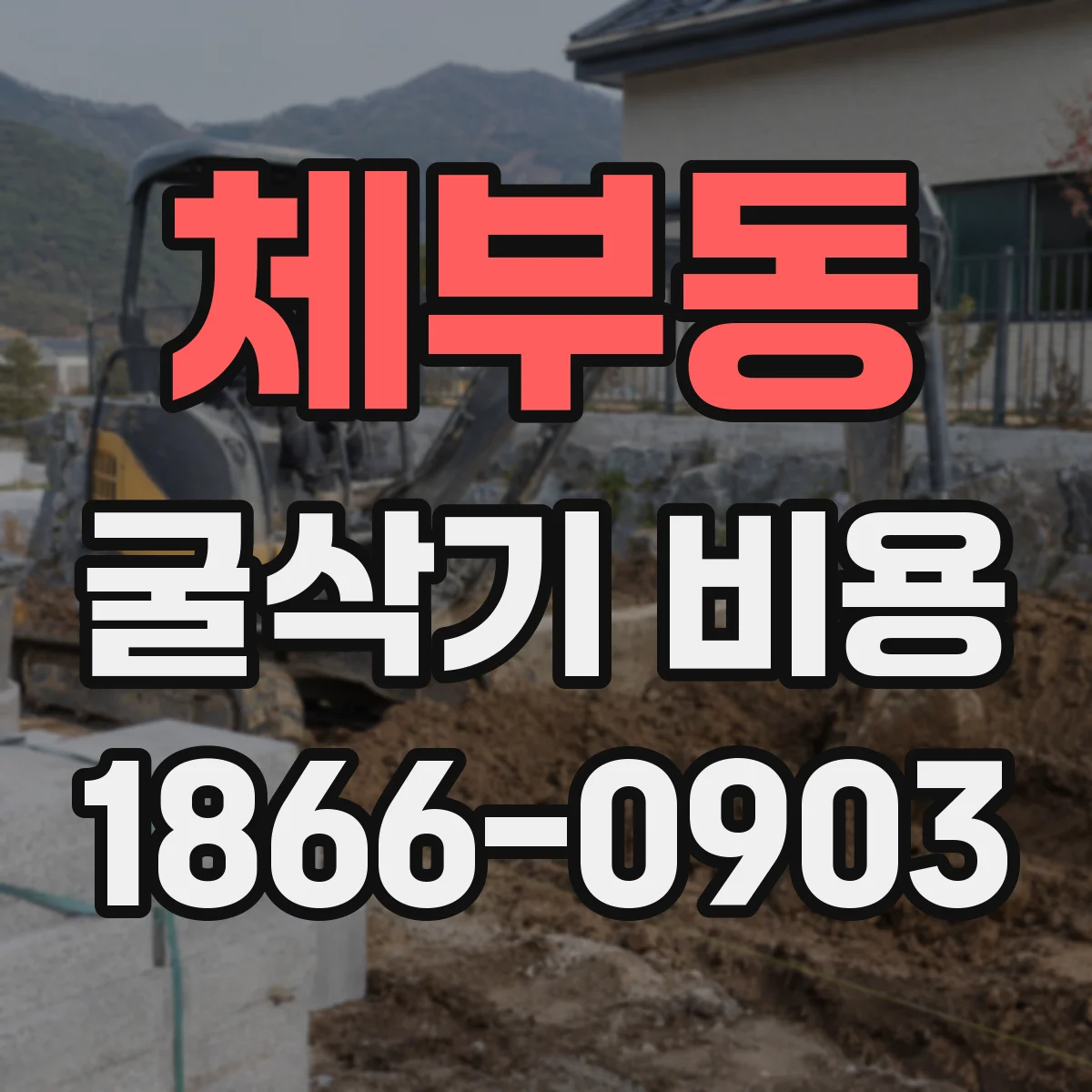 체부동 굴삭기 비용