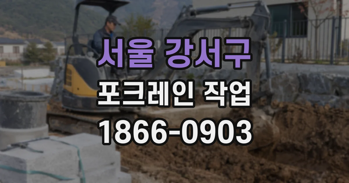 서울 강서구 포크레인 작업