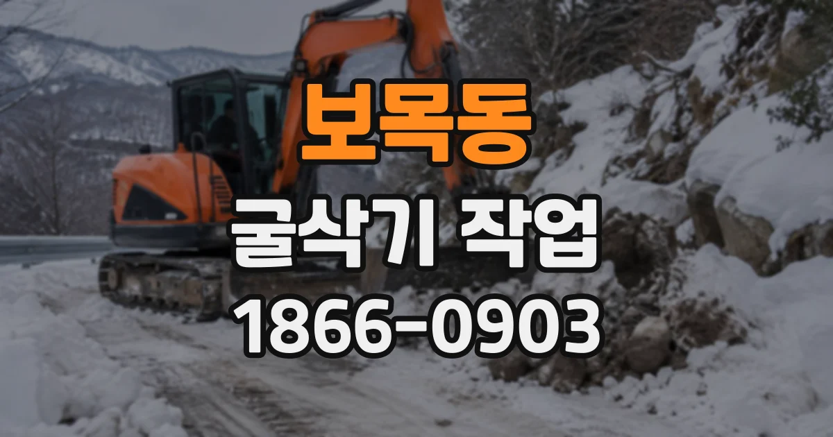 보목동 굴삭기작업