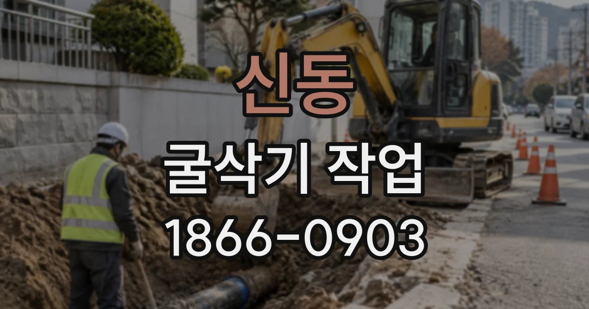 신동 굴삭기작업