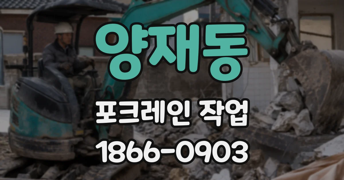 양재동 포크레인 작업