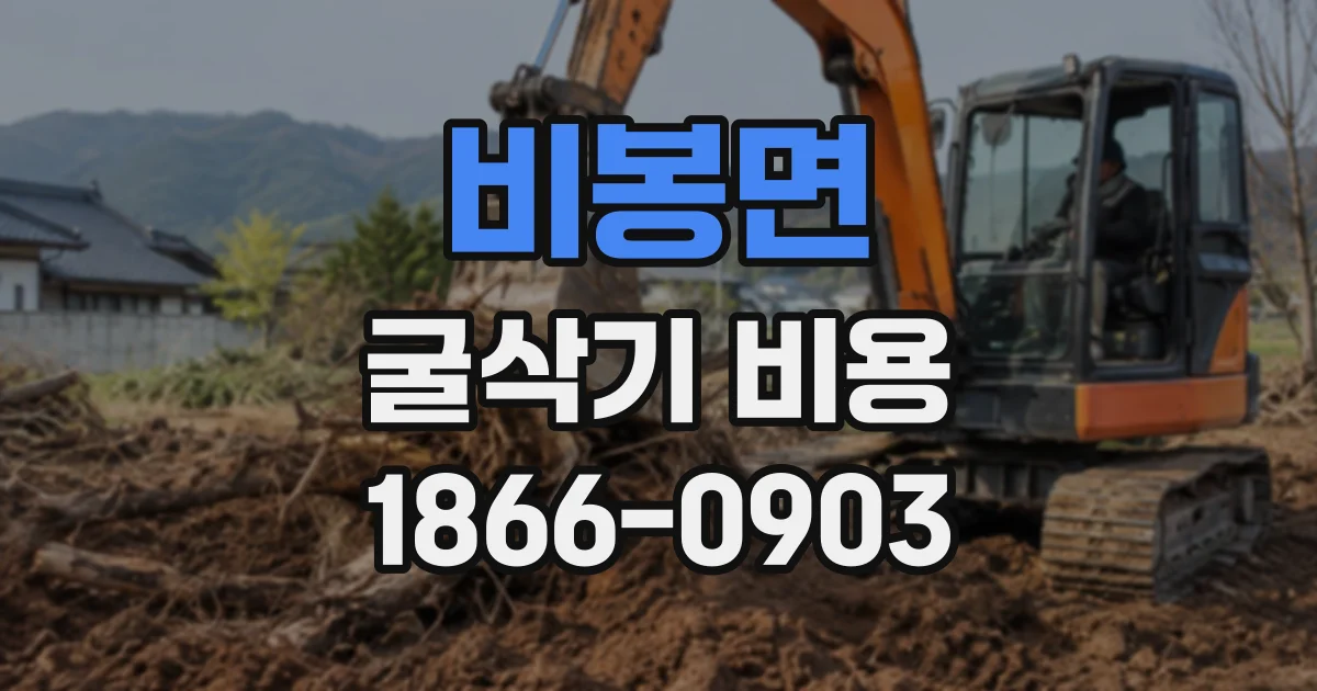 비봉면 굴삭기비용