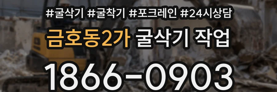 금호동2가 굴삭기 작업