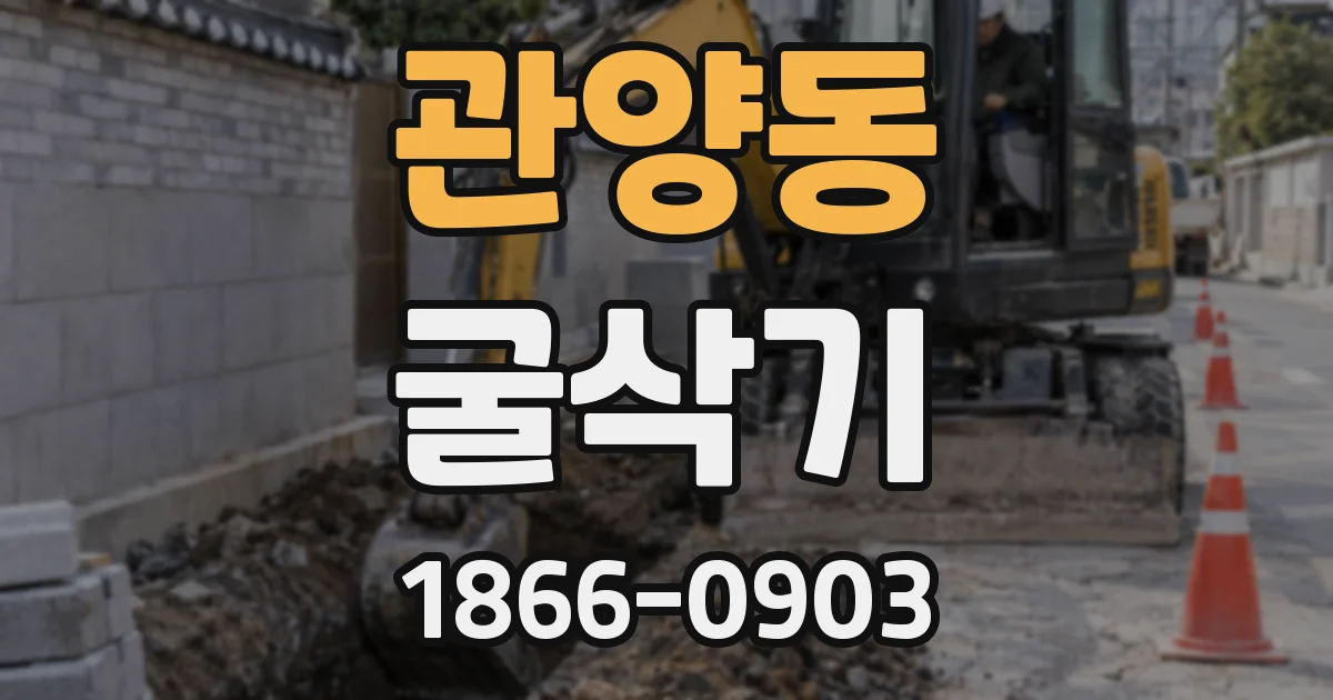 관양동 굴삭기