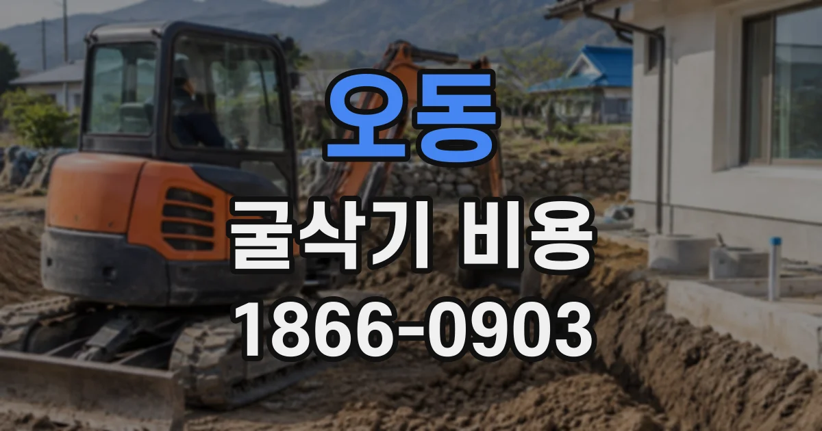 오동 굴삭기비용